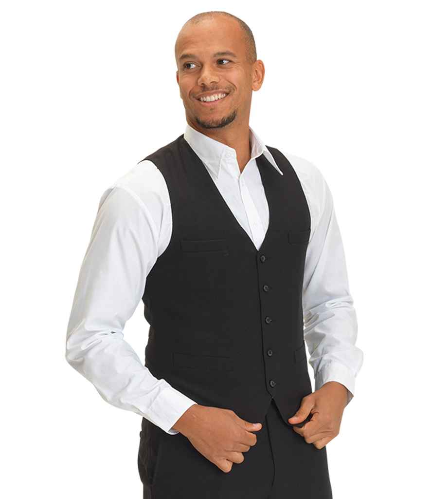 Joseph Alan Waistcoat in Black by Joseph Alan — Custom branded clothing by Print Press, featuring premium embroidery produced in our specialist print lab in the UK.
