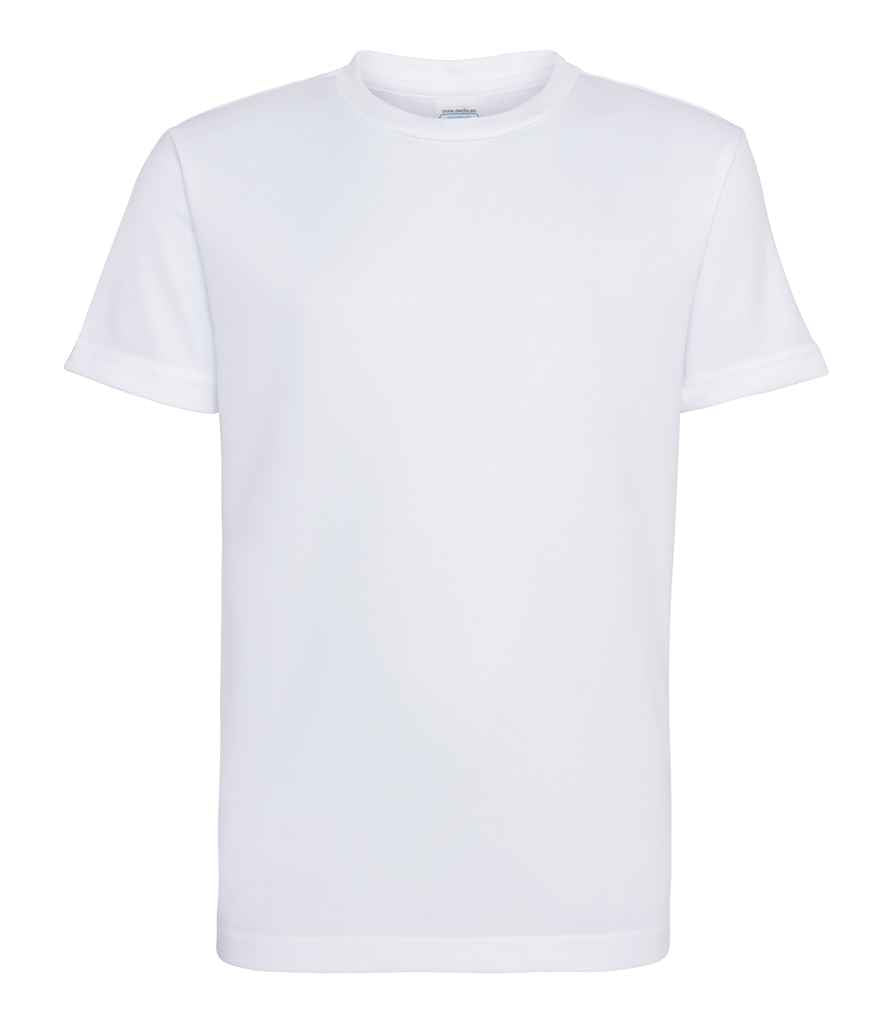 AWDis Kids Cool T-Shirt in Arctic White by Just Cool — Custom branded clothing by Print Press, featuring premium embroidery produced in our specialist print lab in the UK.