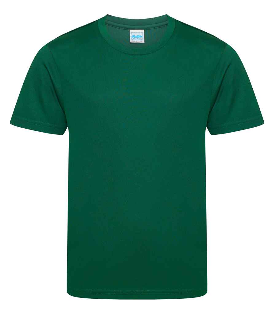 AWDis Kids Cool T-Shirt in Bottle Green by Just Cool — Custom branded clothing by Print Press, featuring premium embroidery produced in our specialist print lab in the UK.