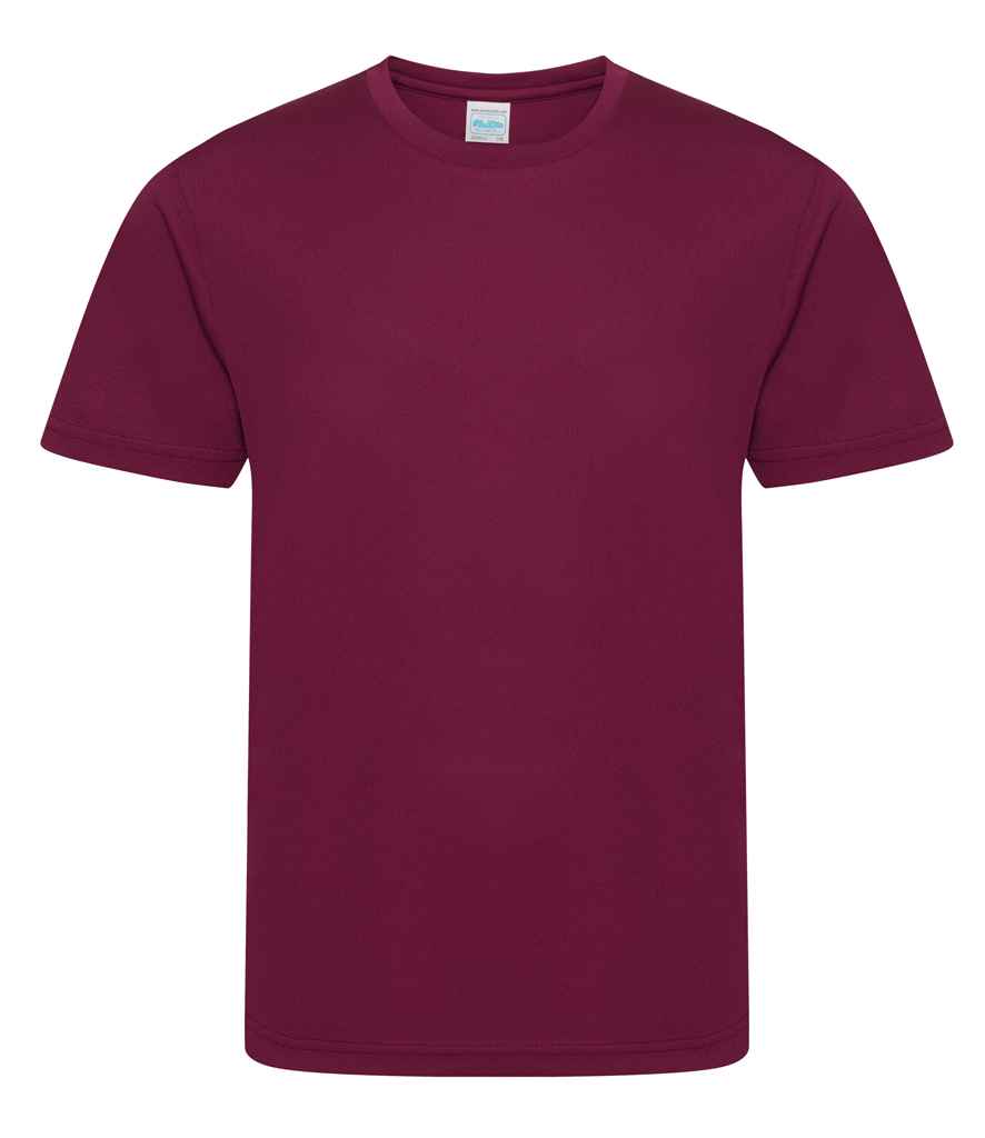 AWDis Kids Cool T-Shirt in Burgundy by Just Cool — Custom branded clothing by Print Press, featuring premium embroidery produced in our specialist print lab in the UK.
