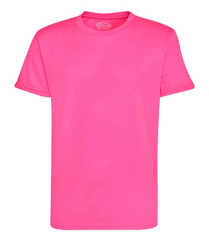 AWDis Kids Cool T-Shirt in Electric Pink by Just Cool — Custom branded clothing by Print Press, featuring premium embroidery produced in our specialist print lab in the UK.