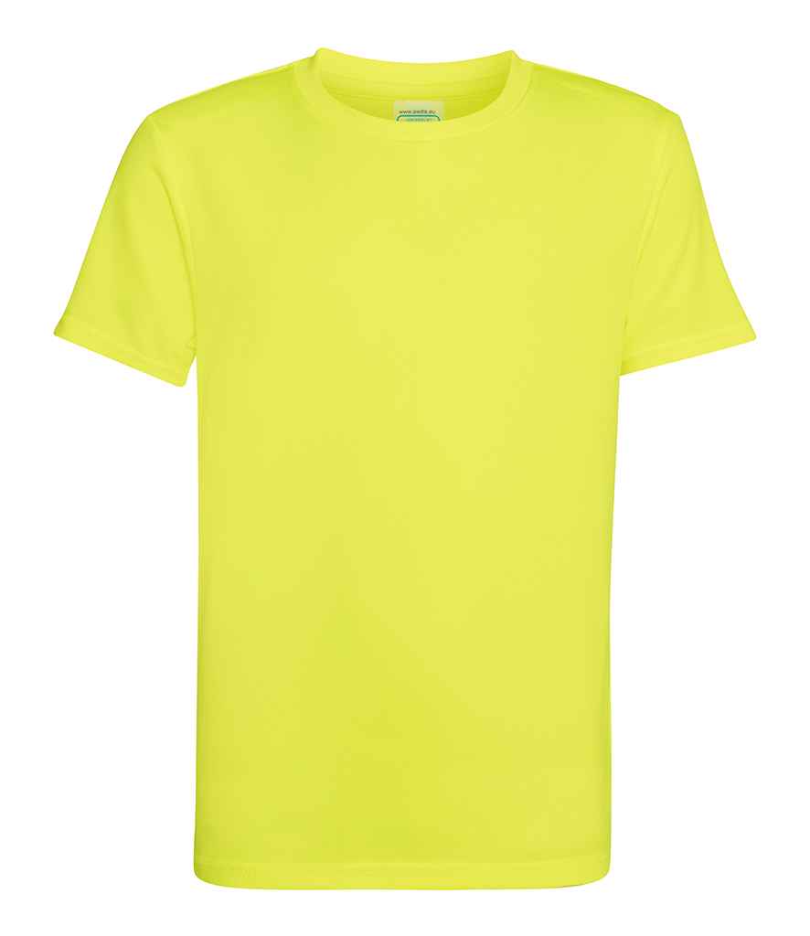 AWDis Kids Cool T-Shirt in Electric Yellow by Just Cool — Custom branded clothing by Print Press, featuring premium embroidery produced in our specialist print lab in the UK.