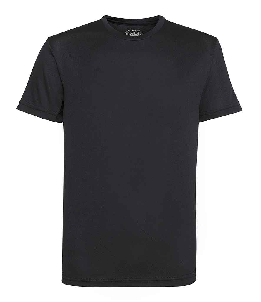 AWDis Kids Cool T-Shirt in Jet Black by Just Cool — Custom branded clothing by Print Press, featuring premium embroidery produced in our specialist print lab in the UK.