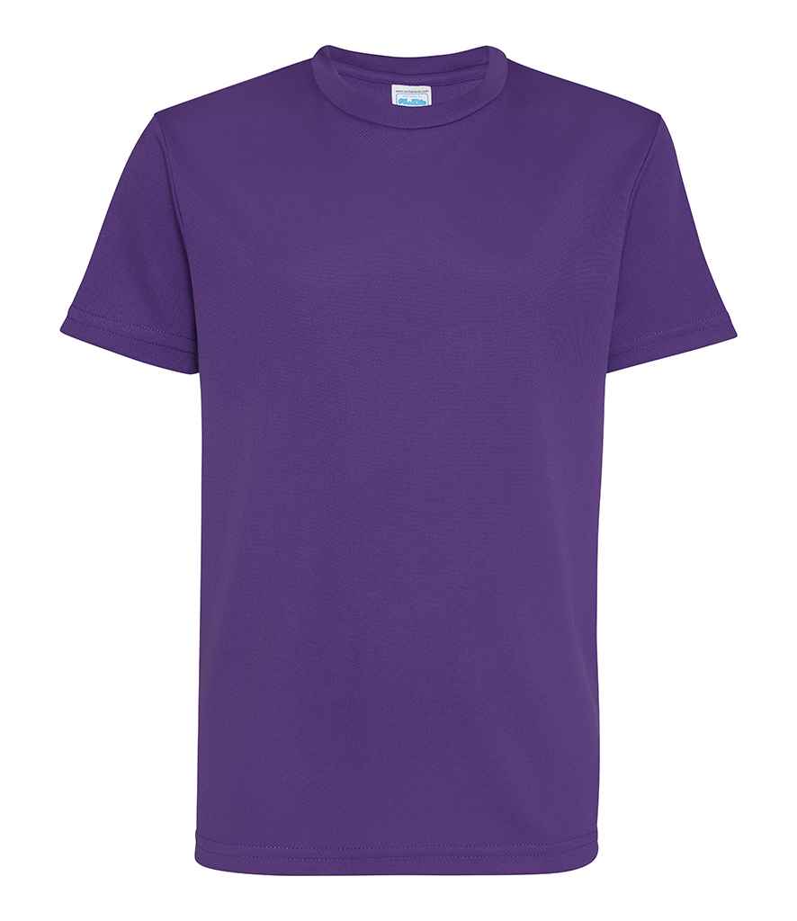 AWDis Kids Cool T-Shirt in Purple by Just Cool — Custom branded clothing by Print Press, featuring premium embroidery produced in our specialist print lab in the UK.