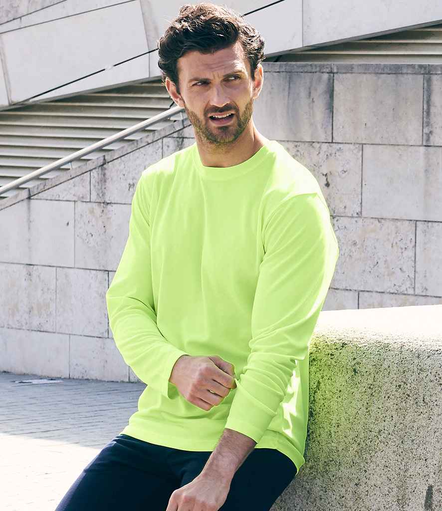 AWDis Cool Long Sleeve Wicking T-Shirt in by Just Cool — Custom branded clothing by Print Press, featuring premium embroidery produced in our specialist print lab in the UK.