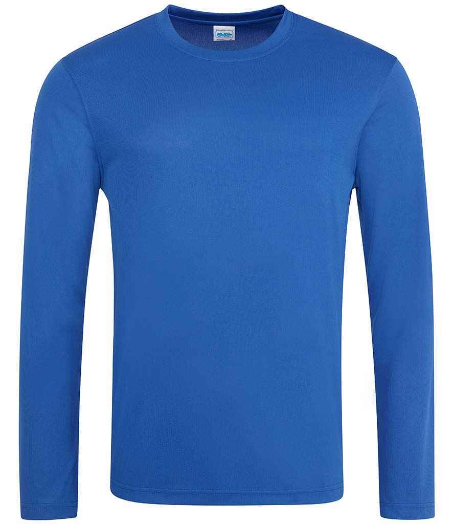 AWDis Cool Long Sleeve Wicking T-Shirt in Royal Blue by Just Cool — Custom branded clothing by Print Press, featuring premium embroidery produced in our specialist print lab in the UK.