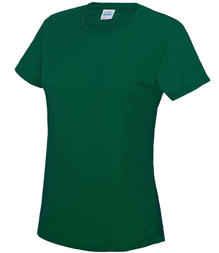 AWDis Ladies Cool T-Shirt - (2nd Colours) in Bottle Green by Just Cool — Custom branded clothing by Print Press, featuring premium embroidery produced in our specialist print lab in the UK.