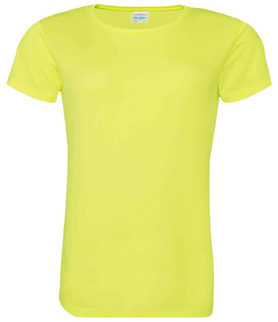 AWDis Ladies Cool T-Shirt in Electric Yellow by Just Cool — Custom branded clothing by Print Press, featuring premium embroidery produced in our specialist print lab in the UK.