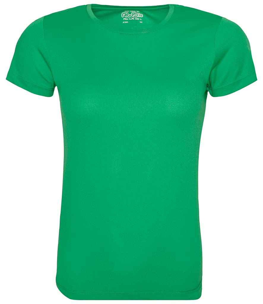 AWDis Ladies Cool T-Shirt in Kelly Green by Just Cool — Custom branded clothing by Print Press, featuring premium embroidery produced in our specialist print lab in the UK.