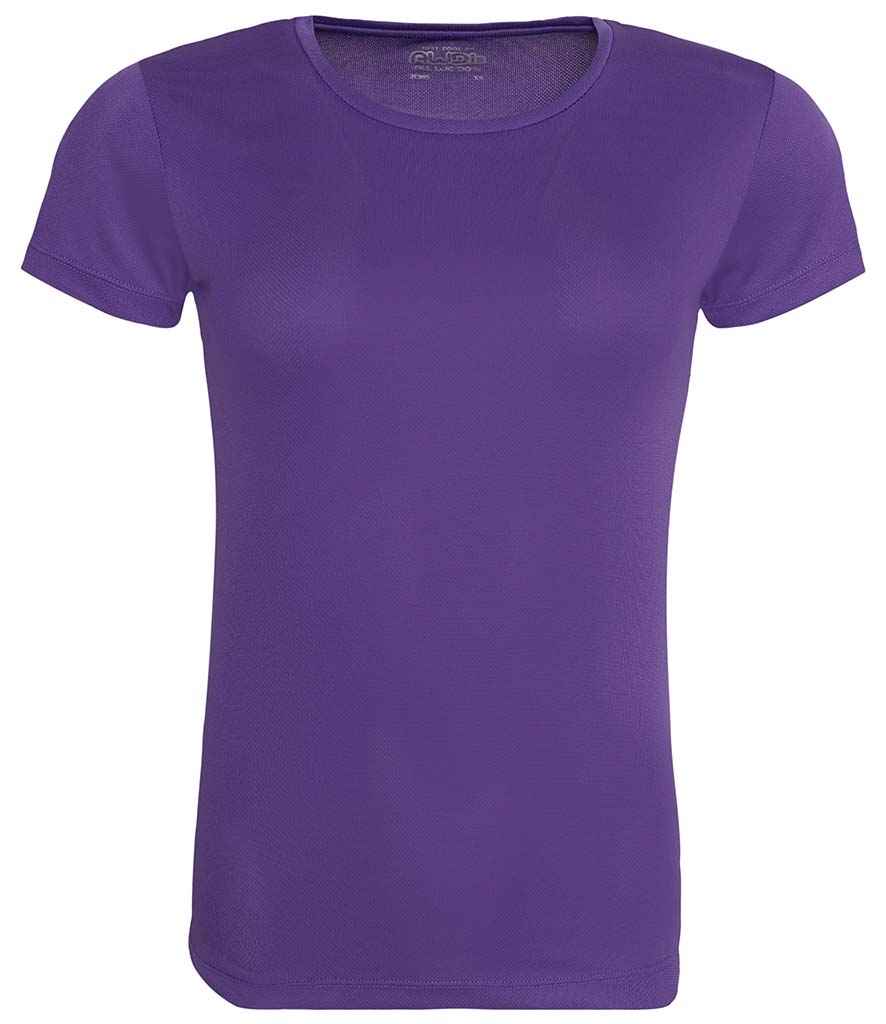 AWDis Ladies Cool T-Shirt in Purple by Just Cool — Custom branded clothing by Print Press, featuring premium embroidery produced in our specialist print lab in the UK.