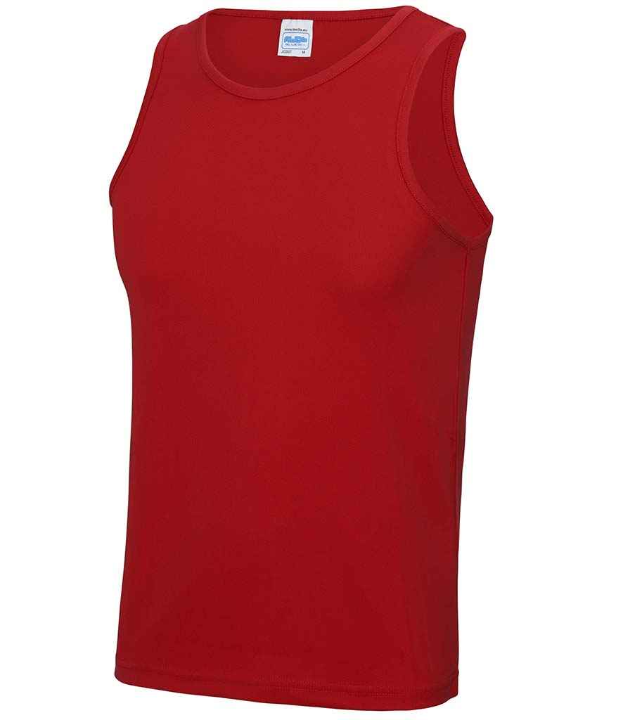 AWDis Cool Vest in Fire Red by Just Cool — Custom branded clothing by Print Press, featuring premium embroidery produced in our specialist print lab in the UK.