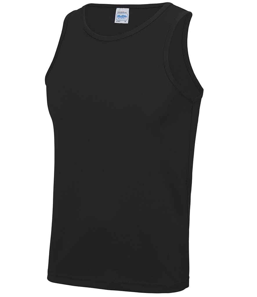 AWDis Cool Vest in Jet Black by Just Cool — Custom branded clothing by Print Press, featuring premium embroidery produced in our specialist print lab in the UK.