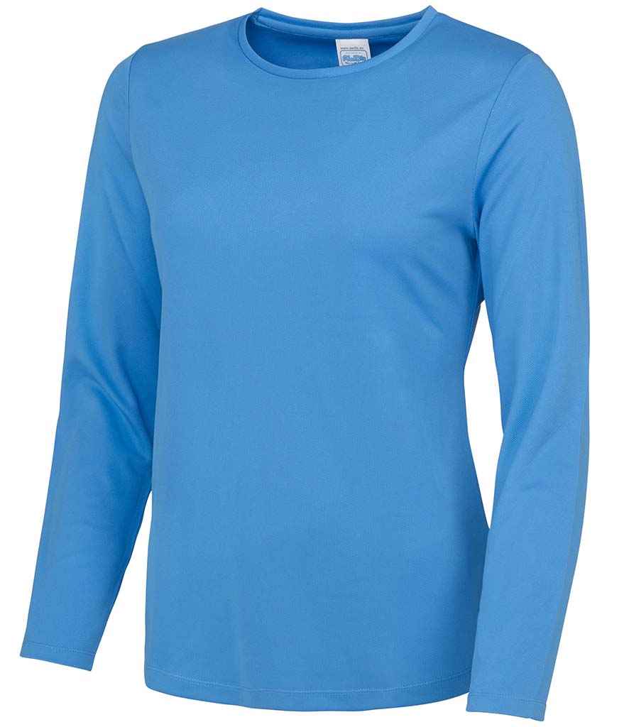 AWDis Ladies Cool Long Sleeve T-Shirt in by Just Cool — Custom branded clothing by Print Press, featuring premium embroidery produced in our specialist print lab in the UK.