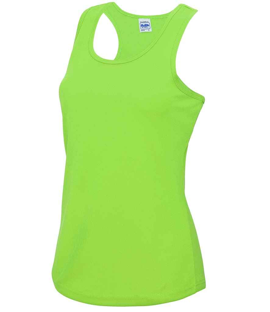 AWDis Ladies Cool Vest in Electric Green by Just Cool — Custom branded clothing by Print Press, featuring premium embroidery produced in our specialist print lab in the UK.