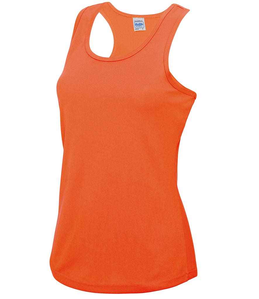 AWDis Ladies Cool Vest in Electric Orange by Just Cool — Custom branded clothing by Print Press, featuring premium embroidery produced in our specialist print lab in the UK.