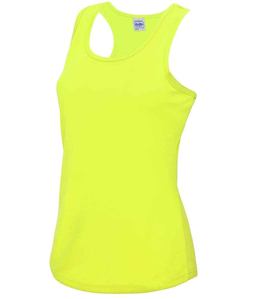 AWDis Ladies Cool Vest in Electric Yellow by Just Cool — Custom branded clothing by Print Press, featuring premium embroidery produced in our specialist print lab in the UK.