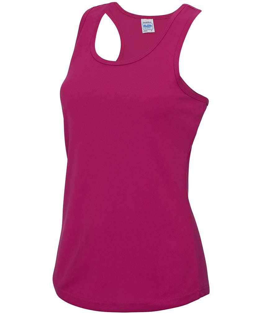AWDis Ladies Cool Vest in Hot Pink by Just Cool — Custom branded clothing by Print Press, featuring premium embroidery produced in our specialist print lab in the UK.