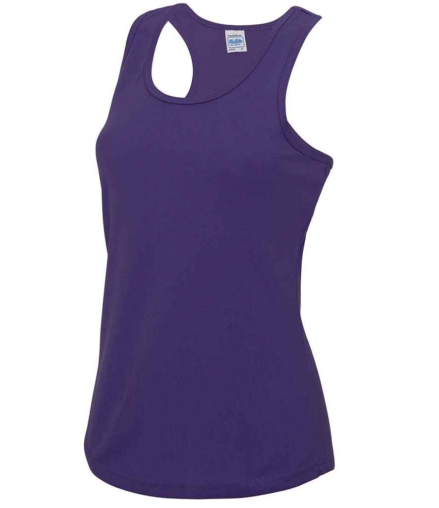 AWDis Ladies Cool Vest in Purple by Just Cool — Custom branded clothing by Print Press, featuring premium embroidery produced in our specialist print lab in the UK.