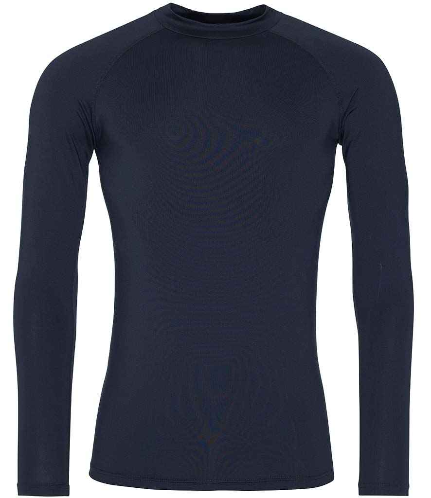 AWDis Cool Long Sleeve Base Layer in French Navy by Just Cool — Custom branded clothing by Print Press, featuring premium embroidery produced in our specialist print lab in the UK.