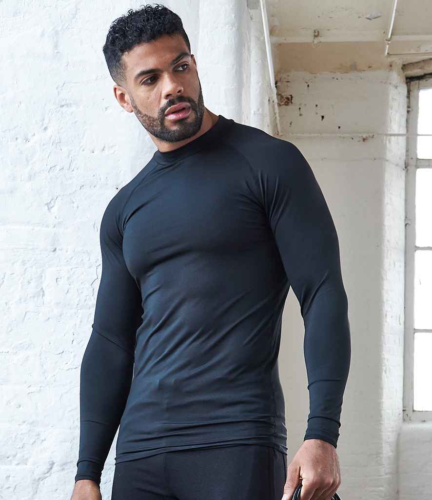 AWDis Cool Long Sleeve Base Layer in Jet Black by Just Cool — Custom branded clothing by Print Press, featuring premium embroidery produced in our specialist print lab in the UK.