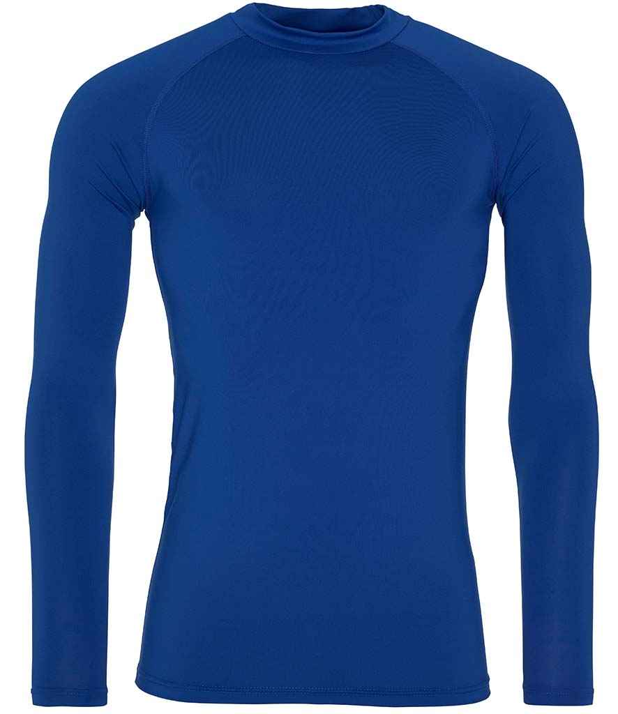AWDis Cool Long Sleeve Base Layer in Royal Blue by Just Cool — Custom branded clothing by Print Press, featuring premium embroidery produced in our specialist print lab in the UK.
