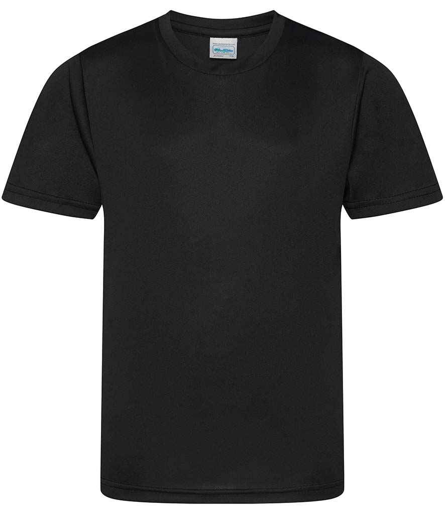 AWDis Kids Cool Smooth T-Shirt in Jet Black by Just Cool — Custom branded clothing by Print Press, featuring premium embroidery produced in our specialist print lab in the UK.