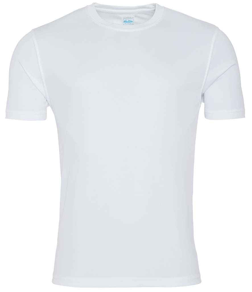 AWDis Cool Smooth T-Shirt in Arctic White by Just Cool — Custom branded clothing by Print Press, featuring premium embroidery produced in our specialist print lab in the UK.