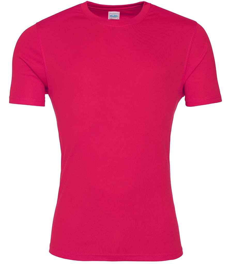 AWDis Cool Smooth T-Shirt in Hot Pink by Just Cool — Custom branded clothing by Print Press, featuring premium embroidery produced in our specialist print lab in the UK.