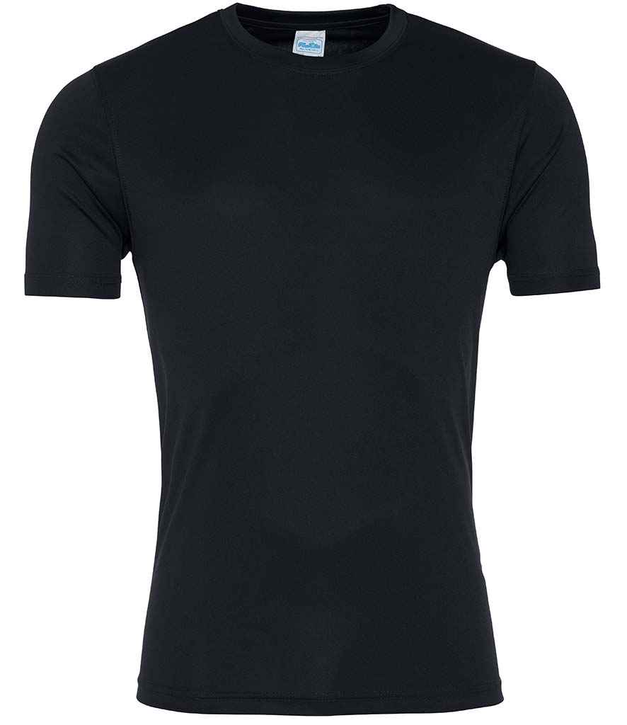 AWDis Cool Smooth T-Shirt in Jet Black by Just Cool — Custom branded clothing by Print Press, featuring premium embroidery produced in our specialist print lab in the UK.