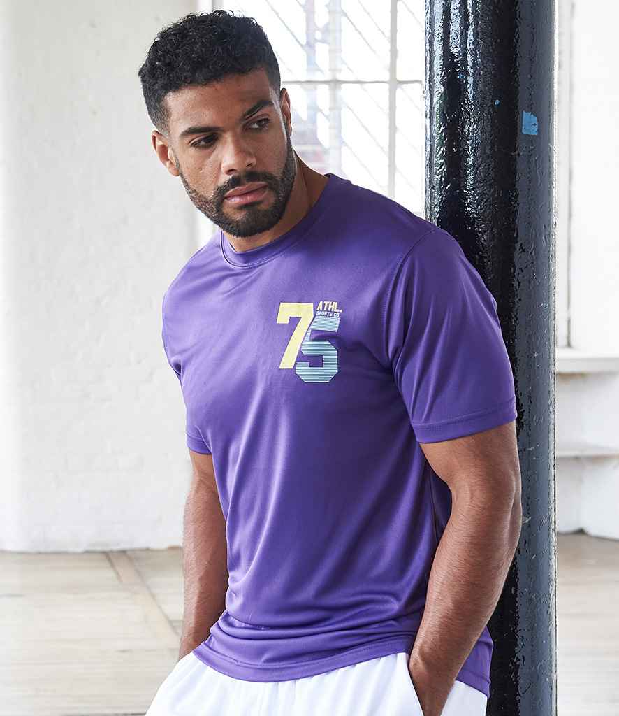 AWDis Cool Smooth T-Shirt in Purple by Just Cool — Custom branded clothing by Print Press, featuring premium embroidery produced in our specialist print lab in the UK.