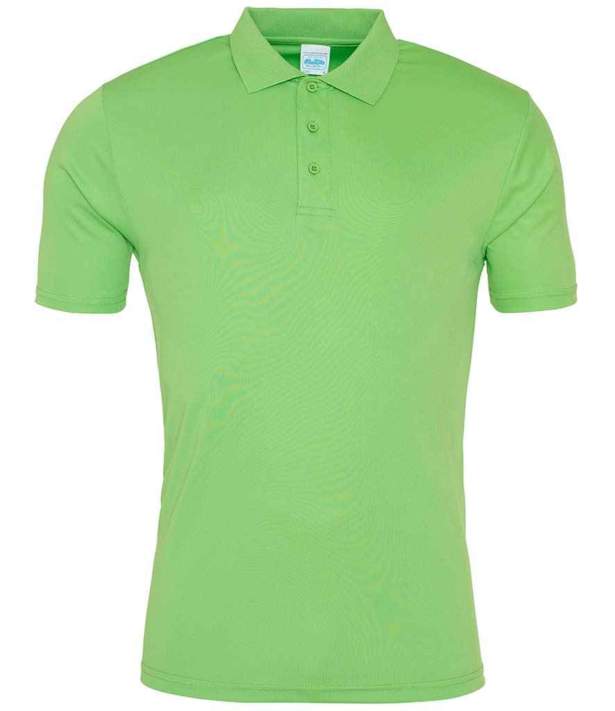 AWDis Cool Smooth Polo Shirt in Lime Green by Just Cool — Custom branded clothing by Print Press, featuring premium embroidery produced in our specialist print lab in the UK.