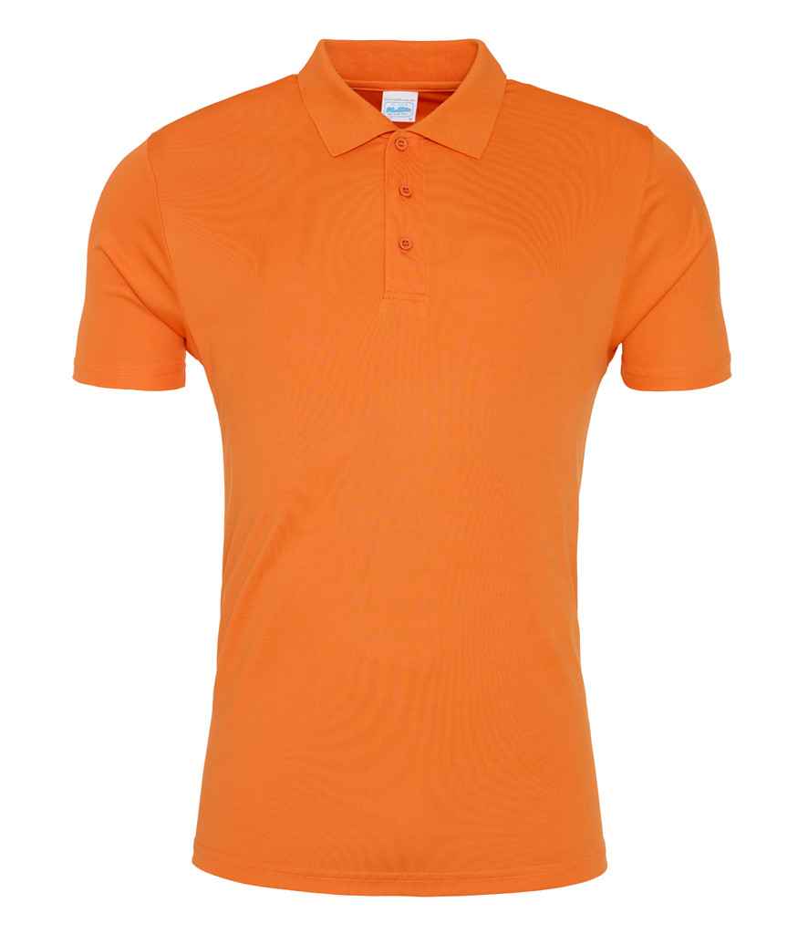AWDis Cool Smooth Polo Shirt in Orange Crush by Just Cool — Custom branded clothing by Print Press, featuring premium embroidery produced in our specialist print lab in the UK.