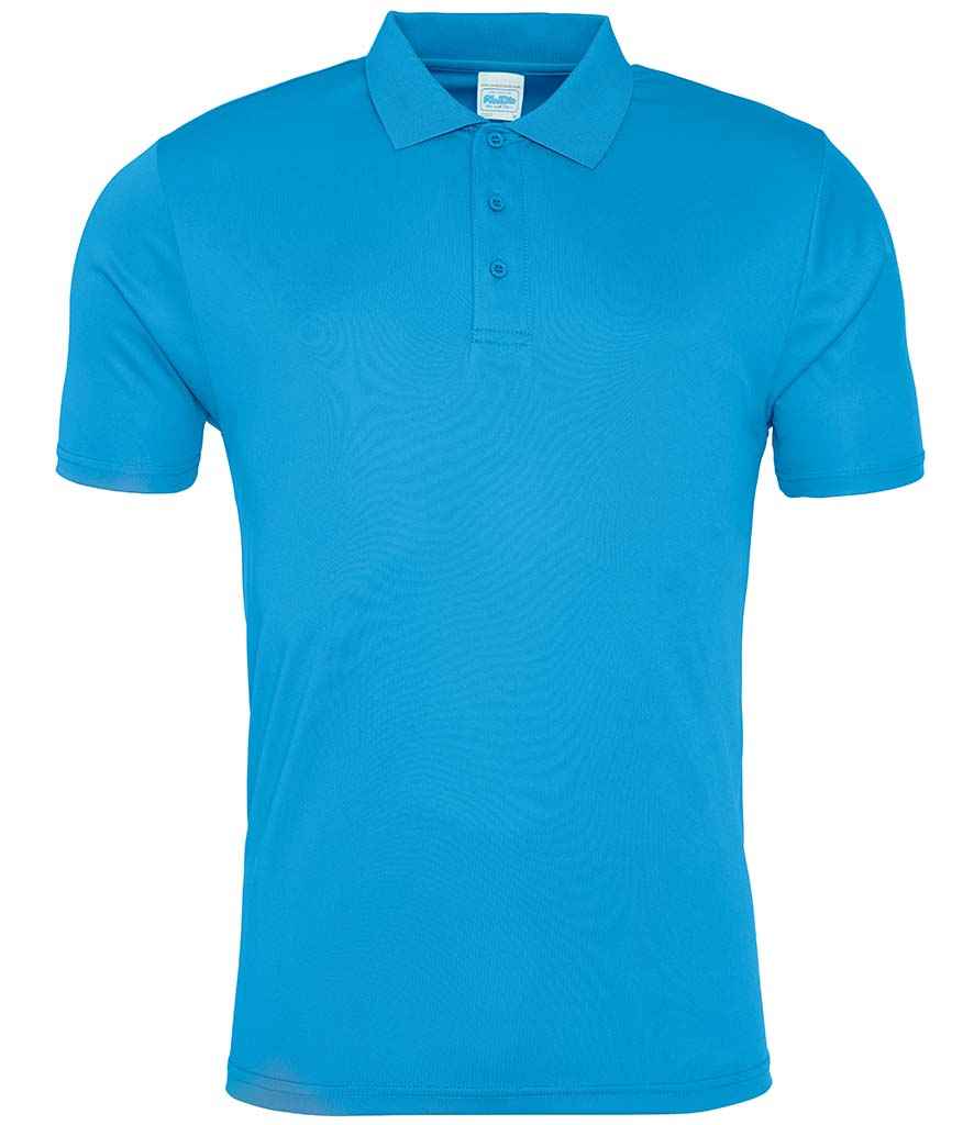 AWDis Cool Smooth Polo Shirt in Sapphire Blue by Just Cool — Custom branded clothing by Print Press, featuring premium embroidery produced in our specialist print lab in the UK.