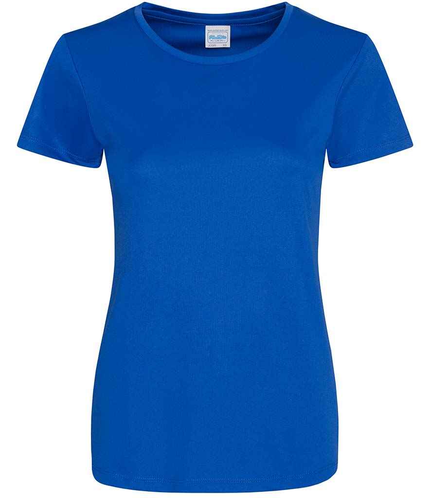 AWDis Ladies Cool Smooth T-Shirt in Royal Blue by Just Cool — Custom branded clothing by Print Press, featuring premium embroidery produced in our specialist print lab in the UK.