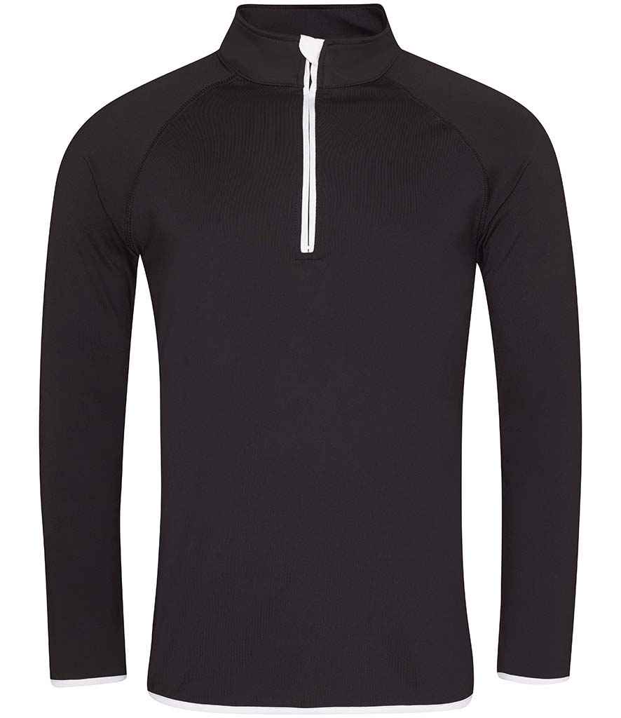 AWDis Cool Half Zip Sweat Top in by Just Cool — Custom branded clothing by Print Press, featuring premium embroidery produced in our specialist print lab in the UK.