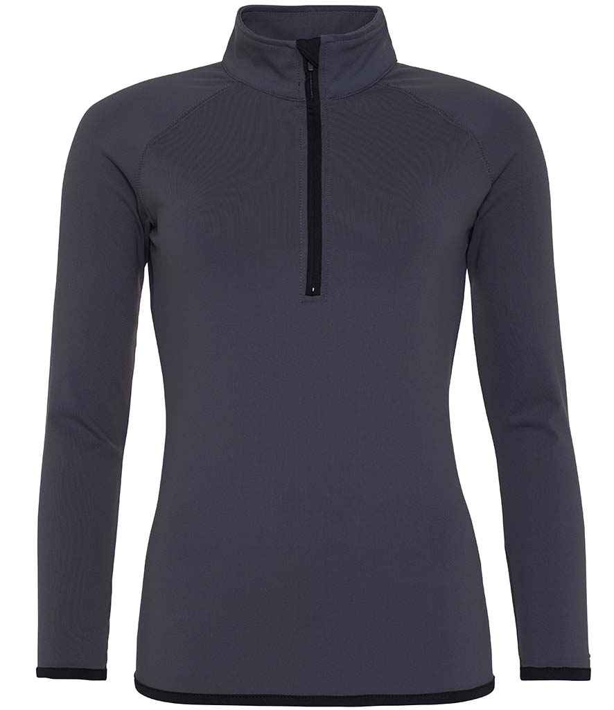 AWDis Ladies Cool Half Zip Sweat Top in by Just Cool — Custom branded clothing by Print Press, featuring premium embroidery produced in our specialist print lab in the UK.