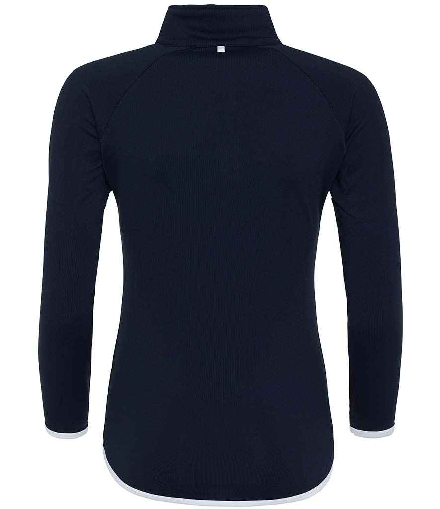 AWDis Ladies Cool Half Zip Sweat Top in by Just Cool — Custom branded clothing by Print Press, featuring premium embroidery produced in our specialist print lab in the UK.