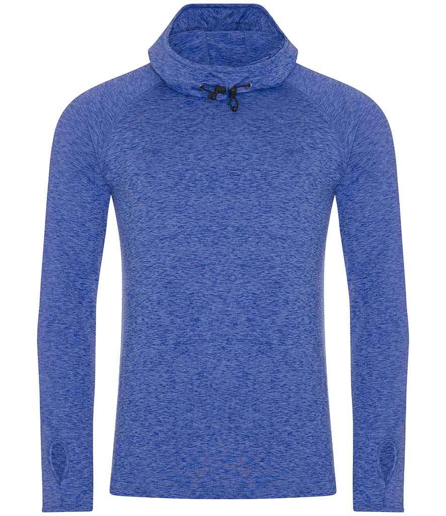 AWDis Cool Cowl Neck Top in Royal Melange by Just Cool — Custom branded clothing by Print Press, featuring premium embroidery produced in our specialist print lab in the UK.