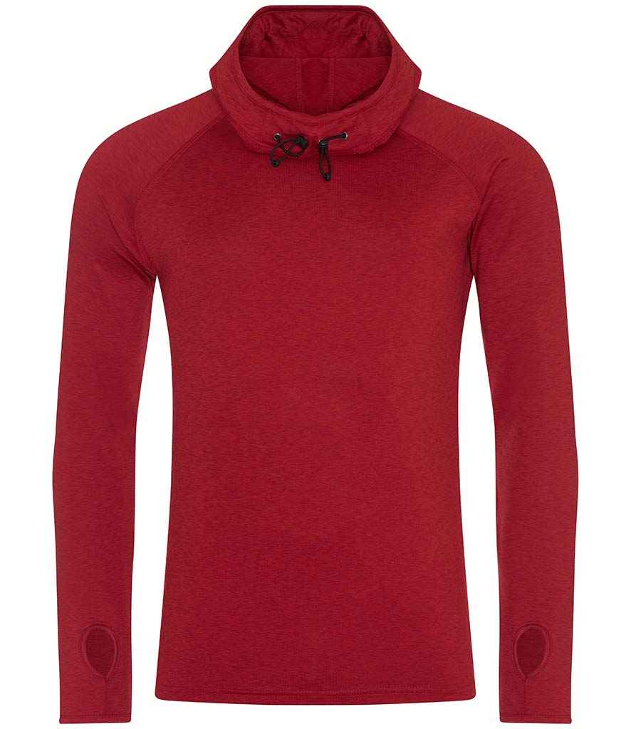 AWDis Cool Cowl Neck Top in Red Melange by Just Cool — Custom branded clothing by Print Press, featuring premium embroidery produced in our specialist print lab in the UK.