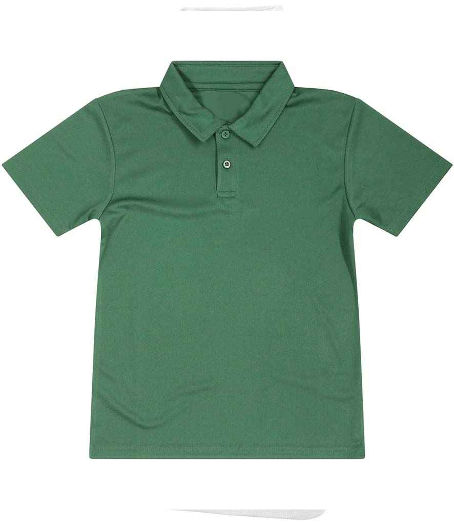 AWDis Kids Cool Polo Shirt in Bottle Green by Just Cool — Custom branded clothing by Print Press, featuring premium embroidery produced in our specialist print lab in the UK.
