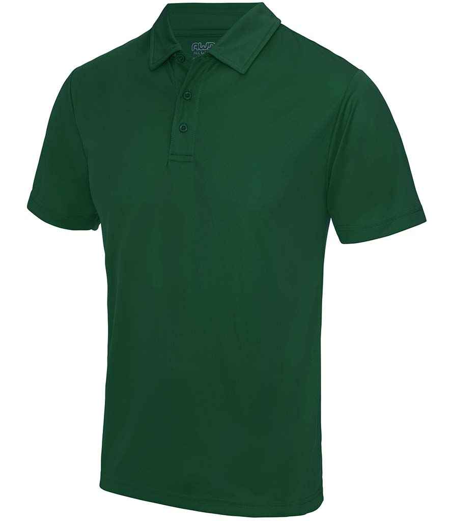 AWDis Cool Polo Shirt - (2nd Colours) in Bottle Green by Just Cool — Custom branded clothing by Print Press, featuring premium embroidery produced in our specialist print lab in the UK.