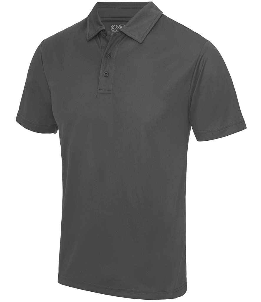 AWDis Cool Polo Shirt - (2nd Colours) in Charcoal by Just Cool — Custom branded clothing by Print Press, featuring premium embroidery produced in our specialist print lab in the UK.