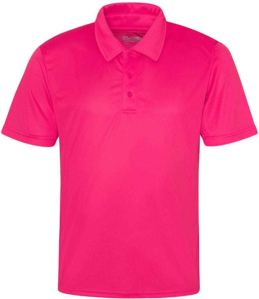 AWDis Cool Polo Shirt in Hot Pink by Just Cool — Custom branded clothing by Print Press, featuring premium embroidery produced in our specialist print lab in the UK.