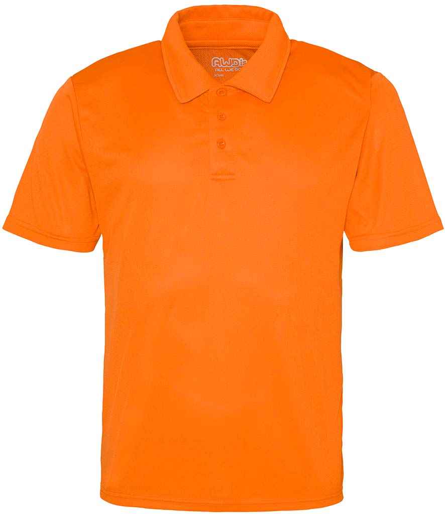 AWDis Cool Polo Shirt in Orange Crush by Just Cool — Custom branded clothing by Print Press, featuring premium embroidery produced in our specialist print lab in the UK.