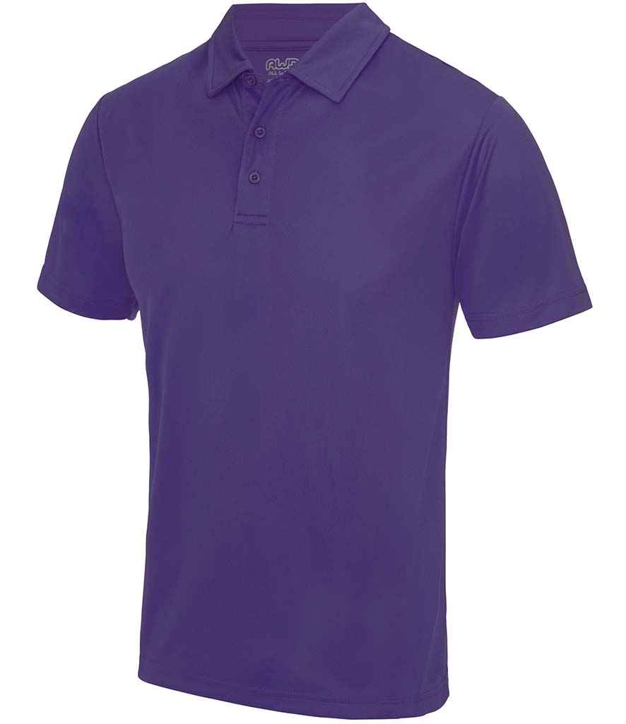 AWDis Cool Polo Shirt in Purple by Just Cool — Custom branded clothing by Print Press, featuring premium embroidery produced in our specialist print lab in the UK.