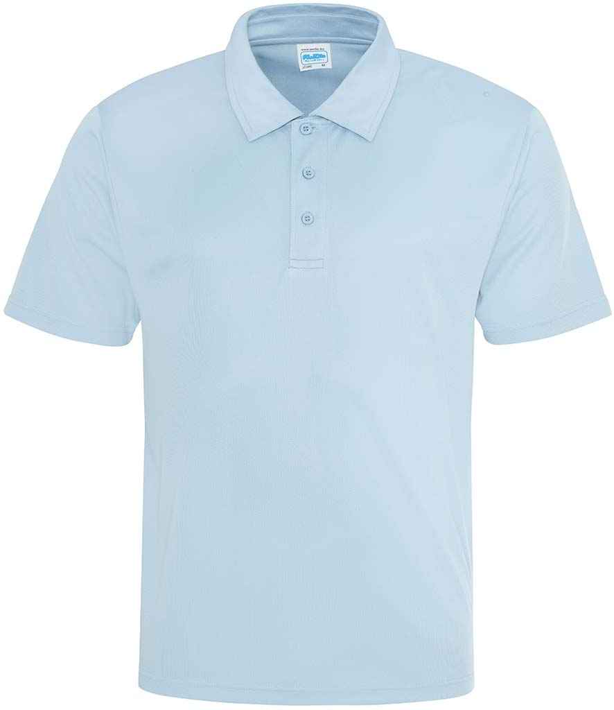 AWDis Cool Polo Shirt in Sky Blue by Just Cool — Custom branded clothing by Print Press, featuring premium embroidery produced in our specialist print lab in the UK.