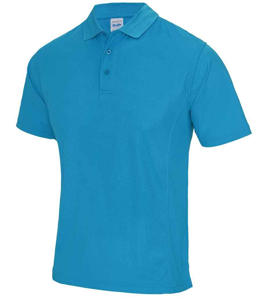 AWDis SuperCool Performance Polo Shirt in S Sapphire Blue by Just Cool — Custom branded clothing by Print Press, featuring premium embroidery produced in our specialist print lab in the UK.