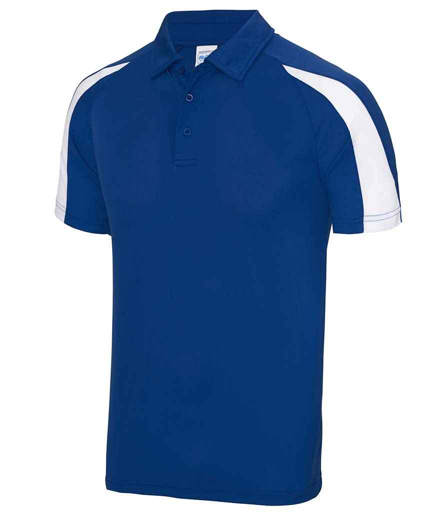AWDis Cool Contrast Polo Shirt in Royal Blue Arctic White by Just Cool — Custom branded clothing by Print Press, featuring premium embroidery produced in our specialist print lab in the UK.