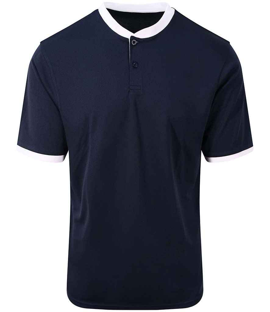 AWDis Cool Stand Collar Sports Polo Shirt in by Just Cool — Custom branded clothing by Print Press, featuring premium embroidery produced in our specialist print lab in the UK.