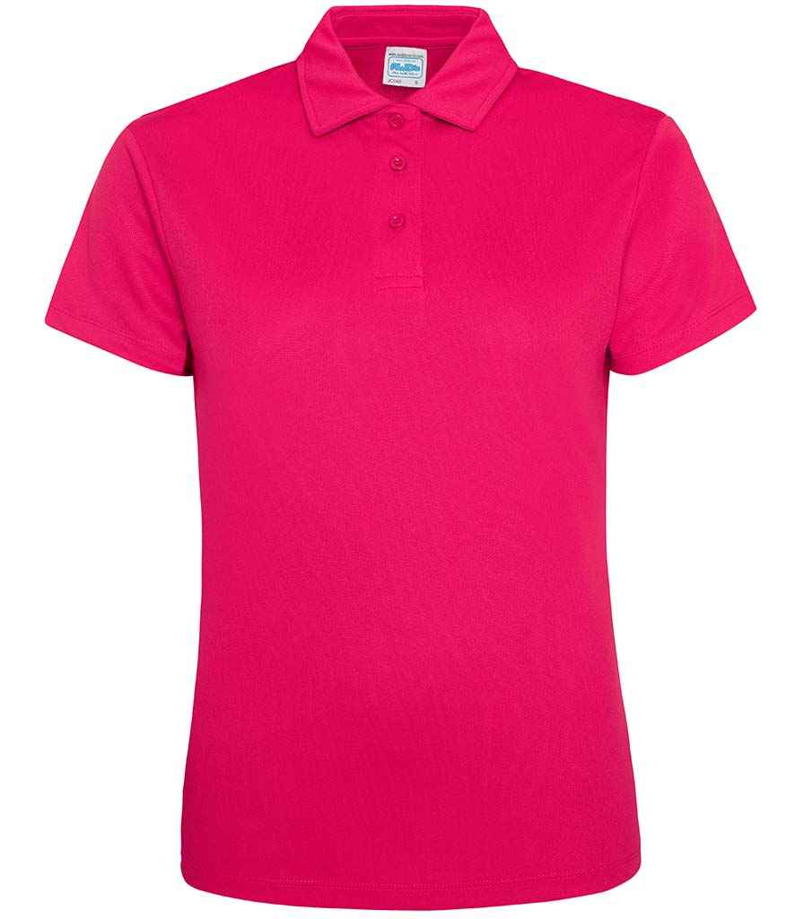 AWDis Ladies Cool Polo Shirt in Hot Pink by Just Cool — Custom branded clothing by Print Press, featuring premium embroidery produced in our specialist print lab in the UK.